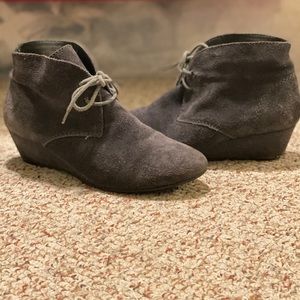 Gray Suede Booties